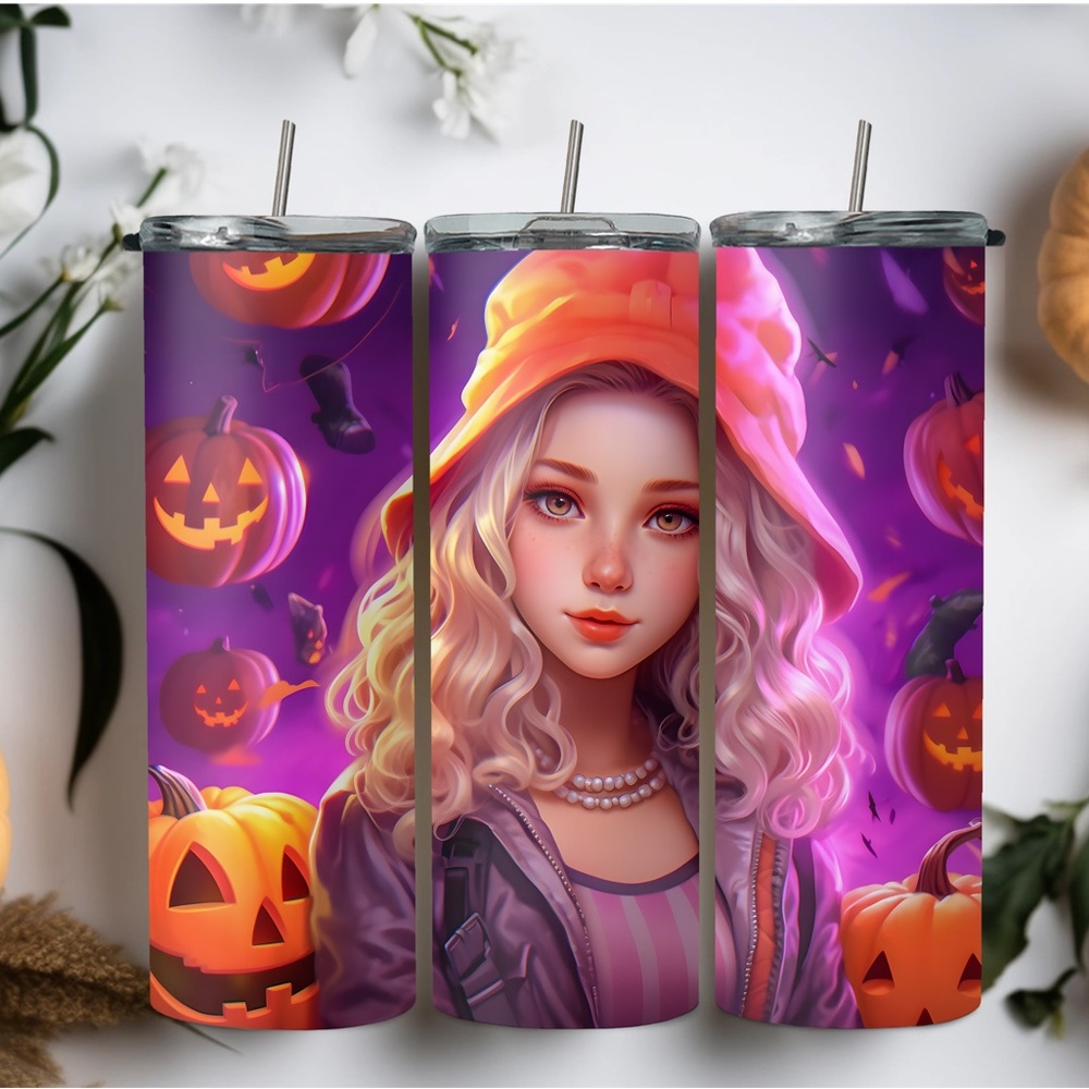 20oz Halloween girl